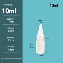 100 ml plastinis spaudžiamas buteliukas su smailu galu skysčių ir pastų pildymui 10ml white