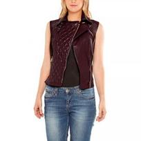 Halloween Brown Stylish Party Women Leather Vest Coat Waistcoat Lambskin Fancy S tamsiai ruda spalva
