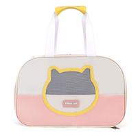 Breathable Large Capacity Cat Bag Portable Travel Cat Carrier Backpack Cat Transport Dog Bag Lightweight Folding Pet Backpack chaki