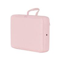 Compression Packing Cube Wardrobe Drawer Puffer Jacket Storage Foldable Luggage Suitcase Organizer Compressed Travel Clothes Bag 40X12X30cm rožinė