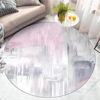 Circular Living Room Carpet Nordic Bedroom Bedside Mat Dressing Table Computer Chair Floor Mat diameter 60CM gray