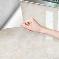 1 Roll of Self Adhesive Wallpaper, Topaz Marble Thickened Contact Paper, Peel and Stick 5m