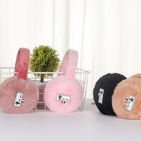 Animaciniai vaisių ausinės: Mielos, šiltos, storos ausinės rudeniui ir žiemai Cat label, one size white