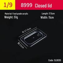 Transparent Rectangular Acrylic Hot Pot Basin and Fresh-Keeping Fruit Display Box black