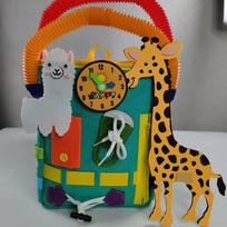 Kindergarten Schoolbag Men And Women Baby Outing Backpack Cartoon Lightweight Travel Bag žalia