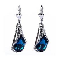 Dangle Earring Ear Stud Crystal Waterdrop Hollow Carving Earrings for Women Wedding Party Gifts ARI