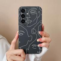 Couples Cover For Samsung A05 A36 F14 A05S A16 A56 A26 S25 Plus Ultra Case Black White Landscape Pattern Liquid Silicone Painted Anti Drop For Samsung Samsung S25 5G black