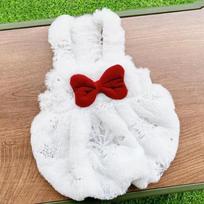 Christmas Dog Clothes Dress Schnauzer Corgi Shiba Inu Samoyed Border Collie Husky Labrador Golden Retriever Big Pet Dog Clothing XXL balta