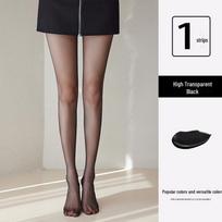 Womens Ultra-Thin 0D Anti-Snag Nude Pantyhose - Spring/Summer Bare-Leg Effect, Flesh or Black 0d core-spun silk, One Size juoda
