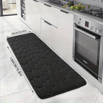 1pc Pebble Design Kitchen Floor Mat Thick Soft Washable Non-slip Absorbent Home Decorative Carpet Bathroom Mat 50*100cm