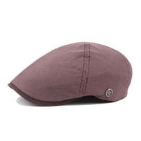 Men'S And Women'S Spring And Summer New Beret Six-Piece Splicing Suture Forward Hat Outdoor Sun Protection Visor Cap Cap Adjustable raudona