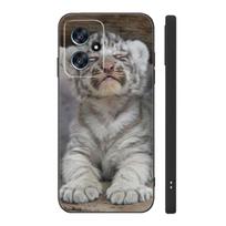 Mielas Mažas Tigriukas Juodas Silikoninis Telefono Dėklas Xiaomi POCO X3 X4 NFC F3 F4 GT F5 M3 M4 M6 X5 X6 Pro 5G C55 C65 M5 POCO X3 NFC gray