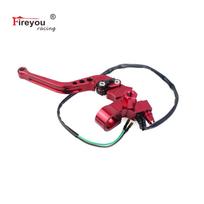 22mm Perch Clutch Lever Motorcycle Left Line Cable Lever CNC Red Black Scooter for Peugeot Benelli Piaggio Aprilia NIU Kymco raudona