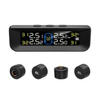 Solar Wireless TPMS High Precision Wireless Tire Pressure Monitoring System with External/Internal Sensor Tire Pressure Alarm
