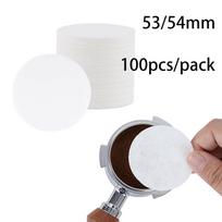 Leeseph Coffee Paper Filter, 100 Pieces Espresso Machine Powder Bowl Filter for 51/53/58mm Puck Screen Coffee Portafilter Basket