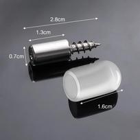 Mini Self Tapping Fixed Screw Cabinet Shelf Bracket Laminate Support with Non-Slip Rubber Sleeve Layer Glass Plate Holder Screw 4Set
