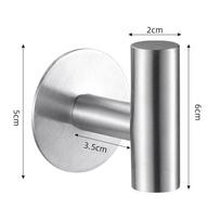 304 Stainless Steel Robe Hook Keys Umbrella Holder Bathroom Kitchen Household Wall Hanger Punch/Punch Free Clothes Bag Hat Hook