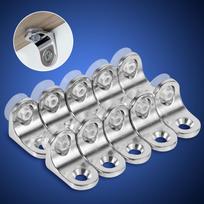 10pcs Zinc Alloy Round Corners Shape Shelf Holder Supporter   Sucker for Glass Wood Board