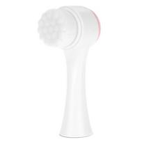 Fashion 3D Double Face Brush Face Cleansing Brush Exfoliating Grease Removal Massage Tool Pink white