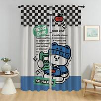 Shades Bear Blackout Curtain for Room 2 Panel Curtains Child Room Home Interior Curtains Tulle for Bedroom Partition Living W50xH70cmx2pcs-CL
