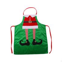 Christmas Apron Cooking Apron, Bib Kitchen Xmas Supplies for home use žalia