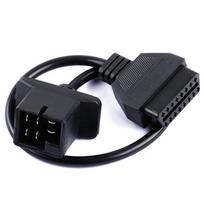 Chrysler 6 kontaktų OBD1 iki 16 kontaktų OBD2 adapterio laidas black