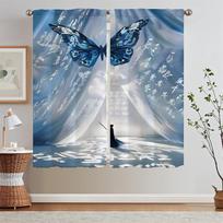 Mythical Butterfly Tentacles Blind Ready Curtains Cheap Things With Free Shipping for Home Interior Curtains Home and Decoration W50xH70cmx2pcs-CL