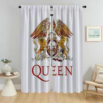 Kitchen Curtains for Living Room Rock-Queenes Shades Halloween Decoration Window Curtain Partition Home Interior Curtains Camera W50xH70cmx2pcs-CL