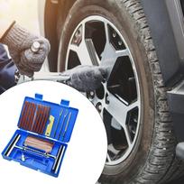 Padangų taisymo įrankių rinkinys plokščias pradūrimo įrankis keturračiui RV 33 vnt. žalias 33 pcs mėlyna