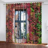 HUANZHUANG Curtains for Living Room 2 Pieces Window View Print Blackout Curtain Bedroom  Meetingroom Office Fashion W70xH160cmx2&Grommet Top