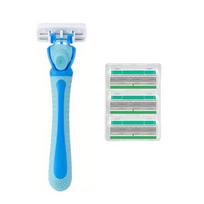 6-layer women's hair removal knife, detachable and replaceable hair scraping blade, suitable for women's body hair removal white