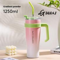 Big MAC Thermos Cup Large Capacity Ice Bullock Cup 304 Stainless Steel Water Cup women's New  Boys Straw Cup 1-1.5L
