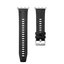 Honor Watch 5 Composite Woven Nylon Silicone Strap black. Black connector + strap juoda