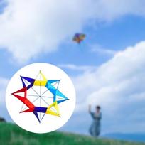 Hexagonal Kite Popular Hex Practical Decor Colorful Stable Creative Big for Park