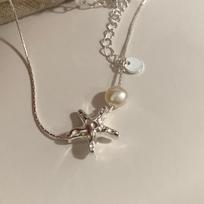 Pearl Metal Jūros žvaigždė Karoliai Moteriški Minimalistiniai Šalto vėjo Asmenybė Paprasti Universalūs Temperamento Mada Kaklo grandinėlė Raktikaulio grandinėlė gray