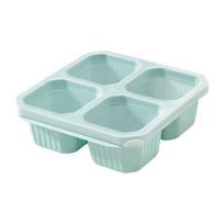 Užkandžių dėžutė Bento, 4 skyrių maisto laikymo konteineris Šiaudų maisto ruošimo pietų dėžutė Plastikiniai maisto laikymo konteineriai, Galima naudoti mikrobangų krosnelėje ir plauti indaplovėje One Size žalia