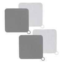 4pcs Flat Suction Cover Silicone Odor Resistant Strong Suction Multifunctional Drain Plug Cover white