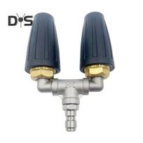 360 laipsnių besisukantis turbo antgalis 4-6 GPM 4000 PSI Lengvai montuojamas Greita jungtis Dvigubas turbo antgalis Aukšto slėgio plovimo priedai juoda