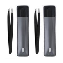 Gentleman Precision Tip Įstrios Premium Pincetai, Juodi, 2 vnt. gray