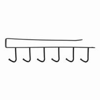 Multifunction Kitchen Storage Rack Cupboard Shelf Hanging Hook  Wardrobe Organizer Holder Black juoda