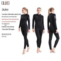 OUZO 3mm Thick Warm Diving Suit for Men and Women - CR Super Elastic Jellyfish Proof for Winter, Snorkeling, Surfing, and Watersports. XS