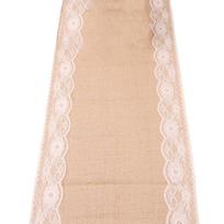 Vintage Wedding Table Runner Burlap Natural Roll Lace Jute Rustic Chic Decor balta