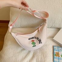 Nylon Cloth Bag Women'S Printing Tide Fashion Large Capacity Shoulder Bag Messenger Bag rožinė