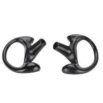 Comfortable Black Silica Gel Ear Mould Replacement for Most Coil Tube o Kits (Large)