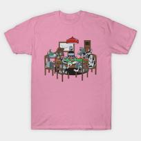 T Shirt Women Robot Dogs Playing Poker Harajuku Print Kawaii Tshirt Summer Short Sleeve Female T-Shirt Top Tee S