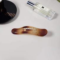 Amber Hairpin: Elegant Large Frosted Coffee Matte Shark Clip for Back of Head