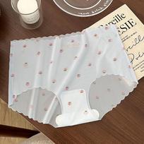 Floral Comfort Nude Skin Touch Midrise Briefs for Women M mėlyna