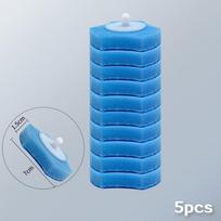 5 vnt Vonios kambario vienkartinio tualeto šepečio valymas be mirusio kampo plovimo tualeto šepetys blue