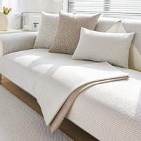 1 vnt. Medvilninis lininis sofos užvalkalas, austas stilius, neslystantis sofos užvalkalas svetainei, universalus visų sezonų sofos užvalkalas Pillowcase 45x45 1pc gray