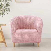 Solid Color Bar Club Sofa Cover Stretch Spandex Armchair Covers Single Seat Tub Couch Slipcover for Living Room Furniture Covers gray